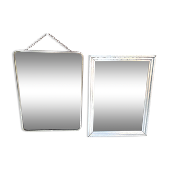 mirrors lot of 2 mirrors 24 x 18 cm 1940 1950