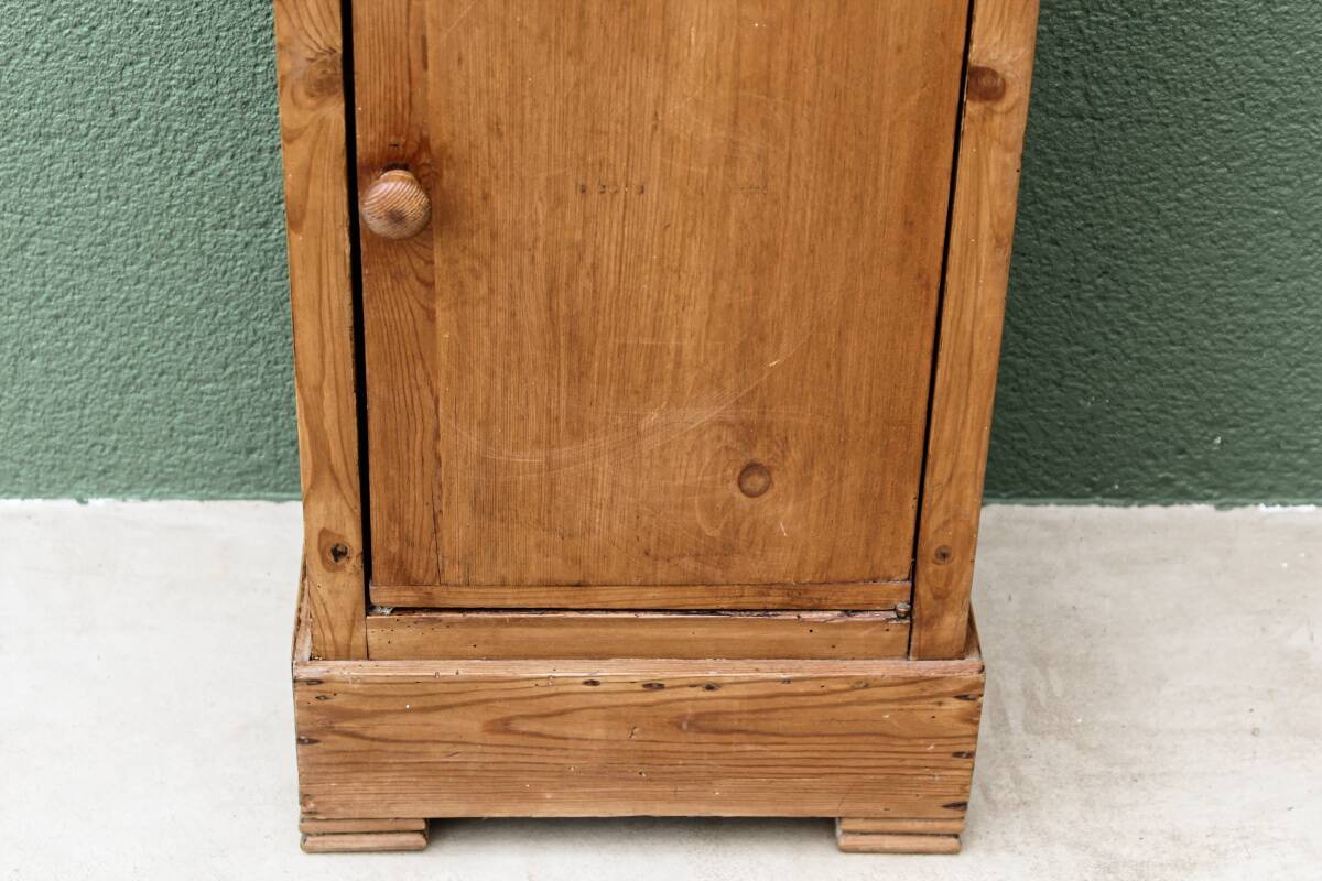 Pitch pine bedside table