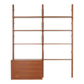 Bibliothèque en teck PS System, design danois, années 1960, par Randers Møbelfabrik