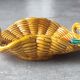 "Carrot Basket" slipware dish, Vallauris