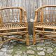 Paire de fauteuils en rotin, made in Italy