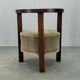 1930s Czech Art Deco Solid Oak Armchair