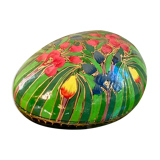 Vintage box decoration flowers in boiled cardboard