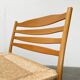 Scandinavian bench and chair set made of paper cord and oak from TS.