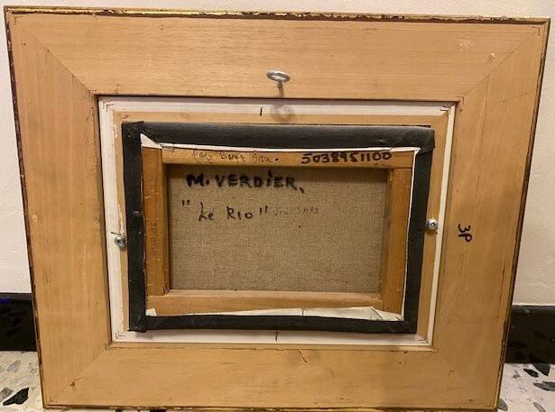 Painting signed Maurice Verdier - landscape of the Basque country