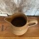 Antique rhodaceram pitcher beige stoneware made in france vintage