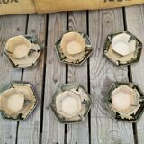 Set of 6 coffee cups with morvan sandstone saucers