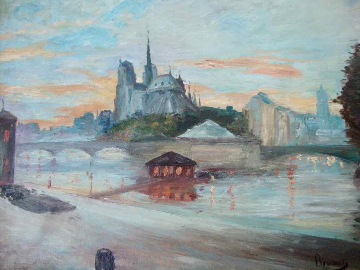 Tableau ancien Notre-Dame de Paris