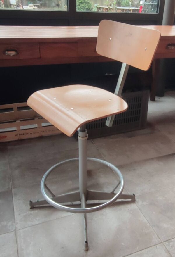 Chaise d atelier vintage/chaise industrielle