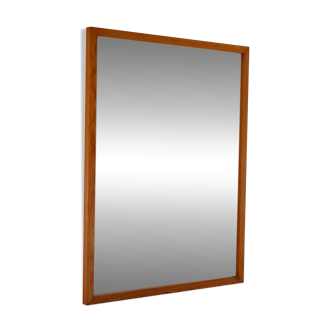 Miroir en chêne minimaliste scandinave des années 1960