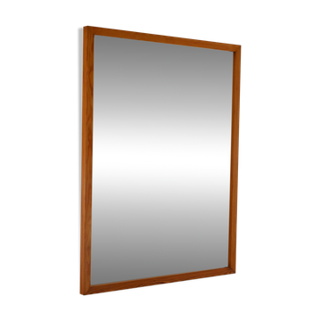 Scandinavian minimalist 1960s oak mirror