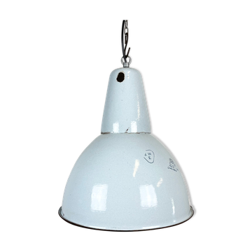Industrial Grey Enamel Pendant Lamp, 1960s