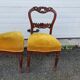 Chaises acajou et velours début XXéme