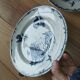 Assiettes Terre de Fer – Décor pastoral bleu – XIXe
