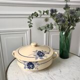 Tureen blue flowers Saint-Amand 30s-40s