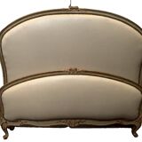 Louis XV style bed in 20th century patinated beech