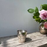 Art Deco silver-plated glass cup