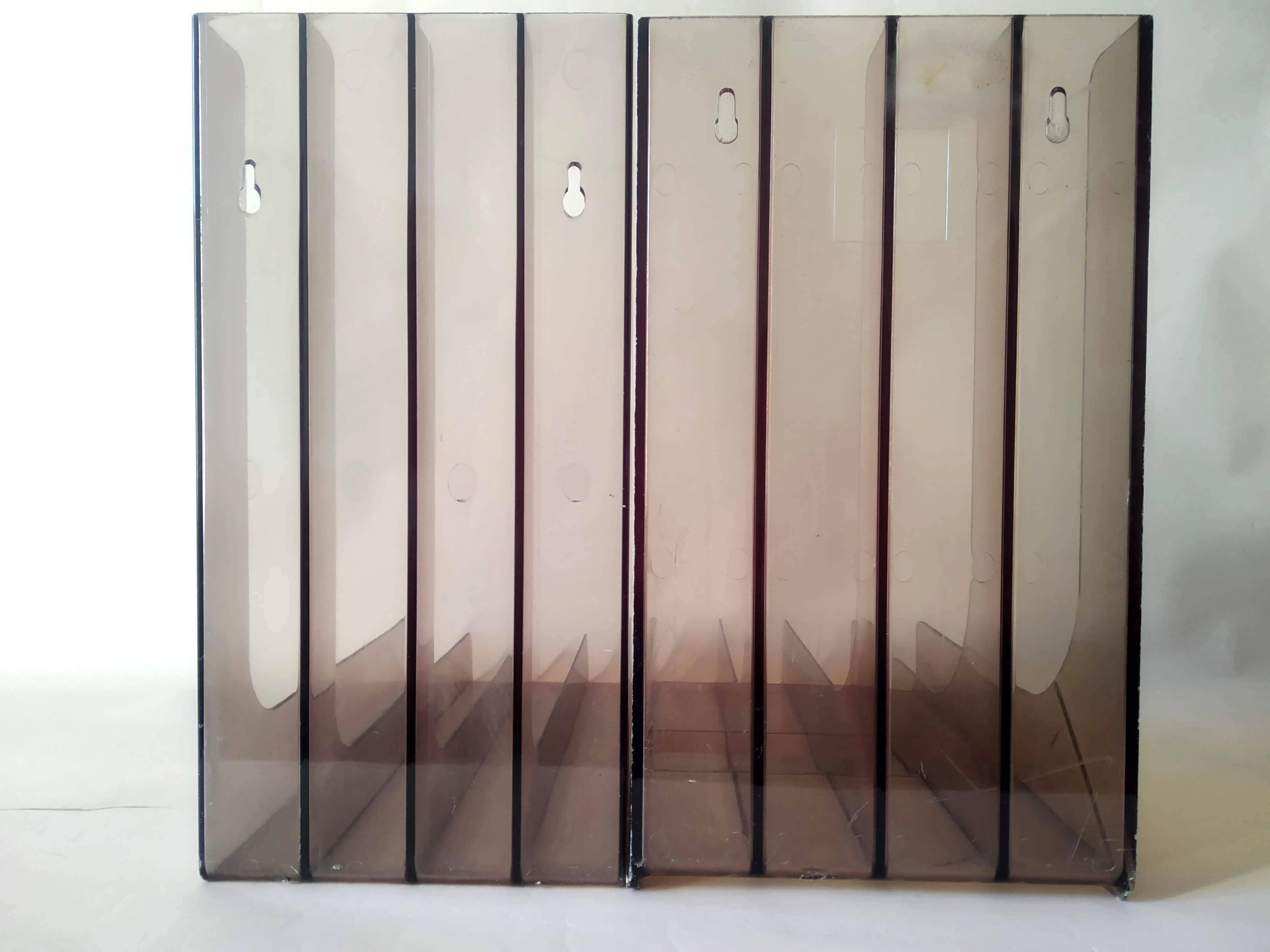 Set of 2 plexiglass vinyl record holders