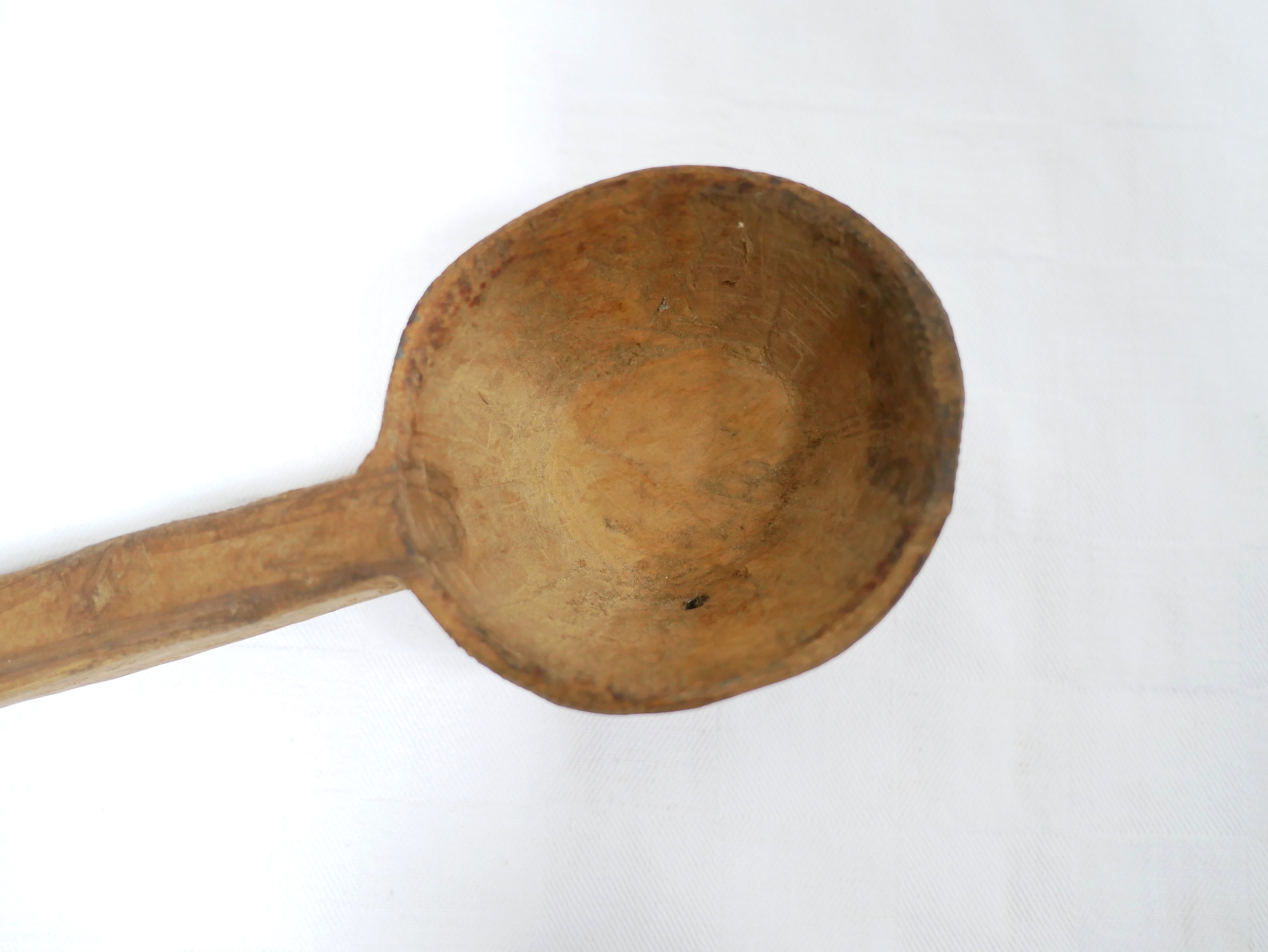 Ladle vintage wooden spoon