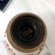 Pied de lampe décor fleuri vintage des années 60