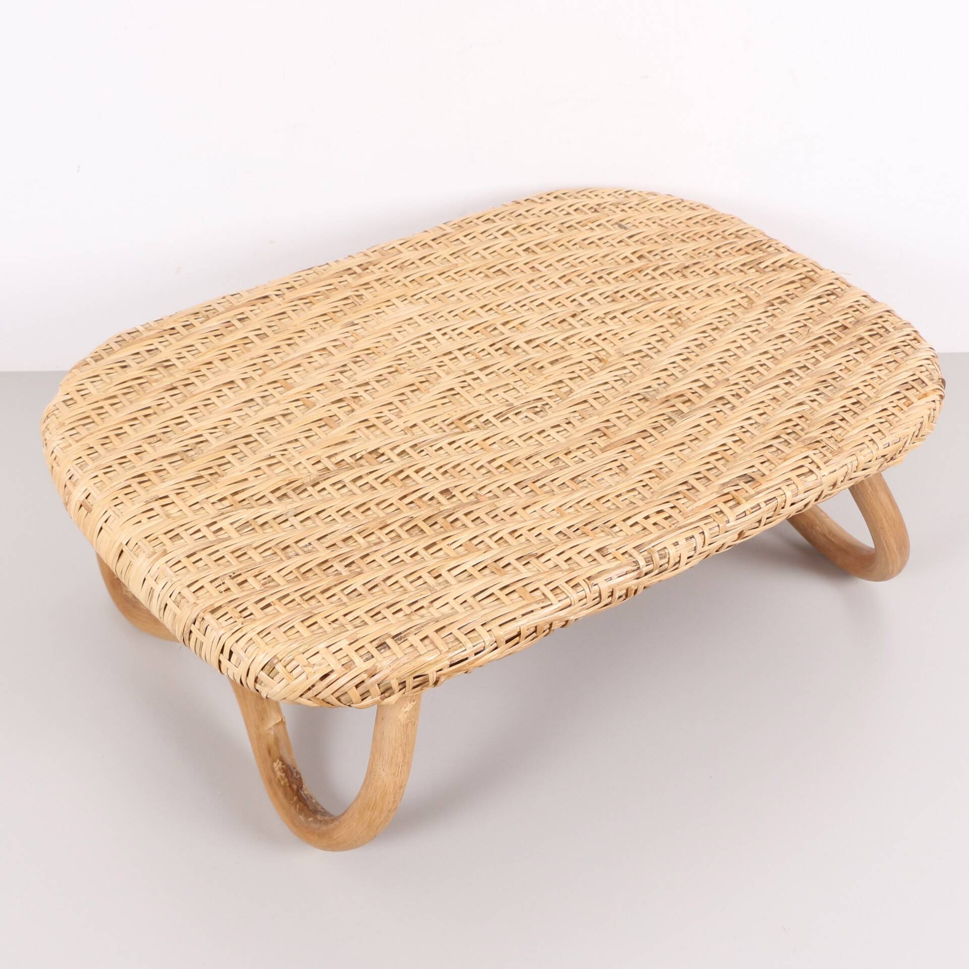 Natural Foldable Rattan Coffee Table 60x40x20 cm, Bed Tray, Lap Desk