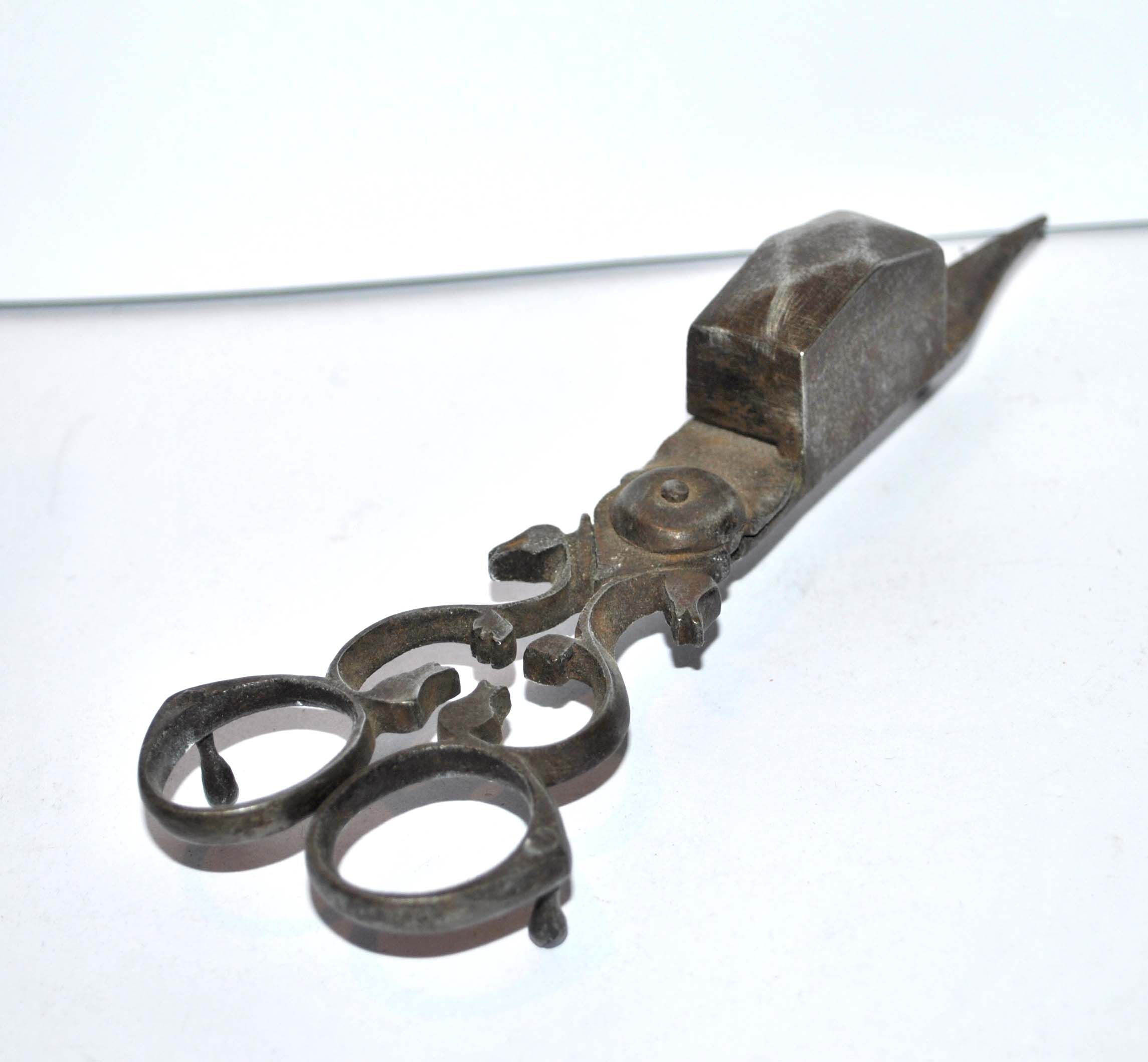 Old iron speckle - Extinguisher candle church Candlestick 19th century