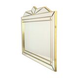 Large faceted deknudt mirror xl hollywood regency design