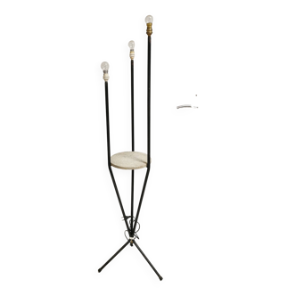 Vintage 50's floor lamp. floor lamp with 3 arms and 1 shelf