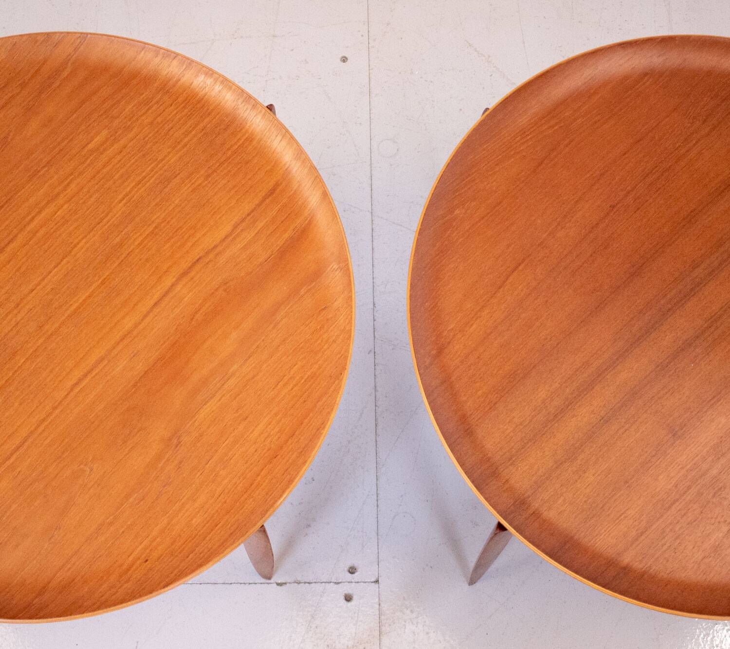 Pair of Danish Teak Model 4508 Tray Tables by Fritz Hansen, 1950s
