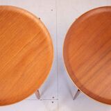 Pair of Danish Teak Model 4508 Tray Tables by Fritz Hansen, 1950s