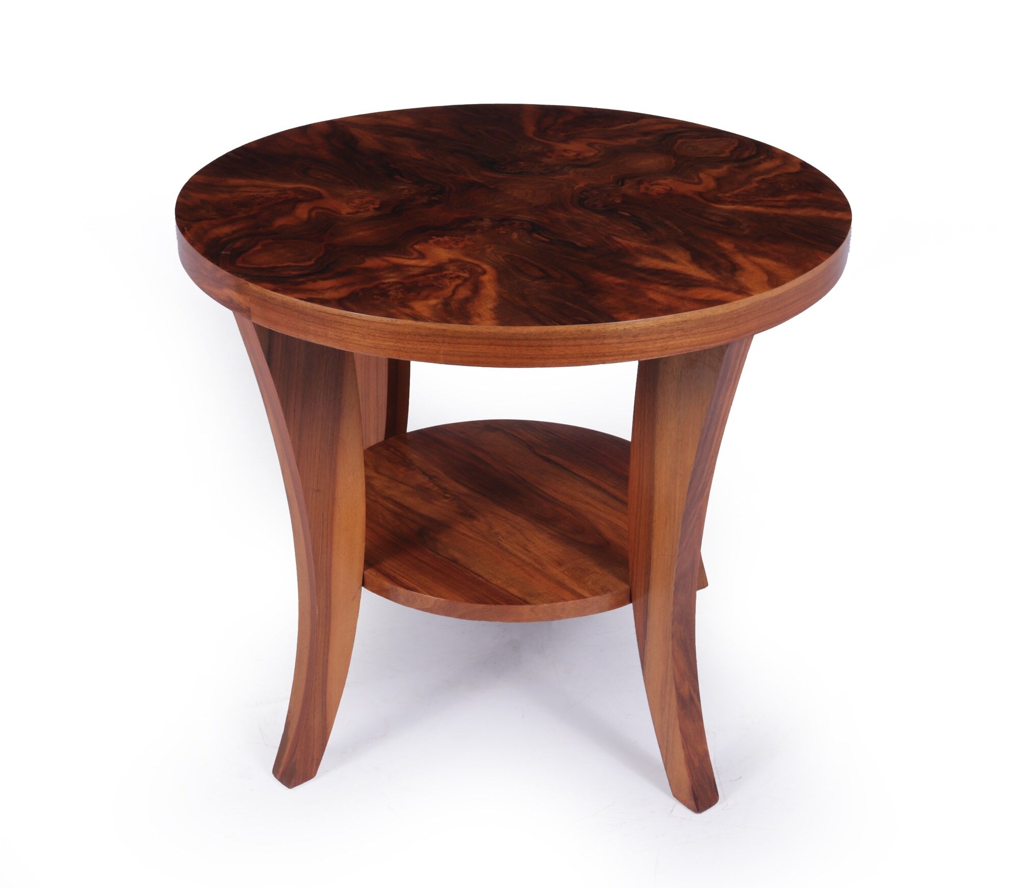 Art deco walnut coffee table