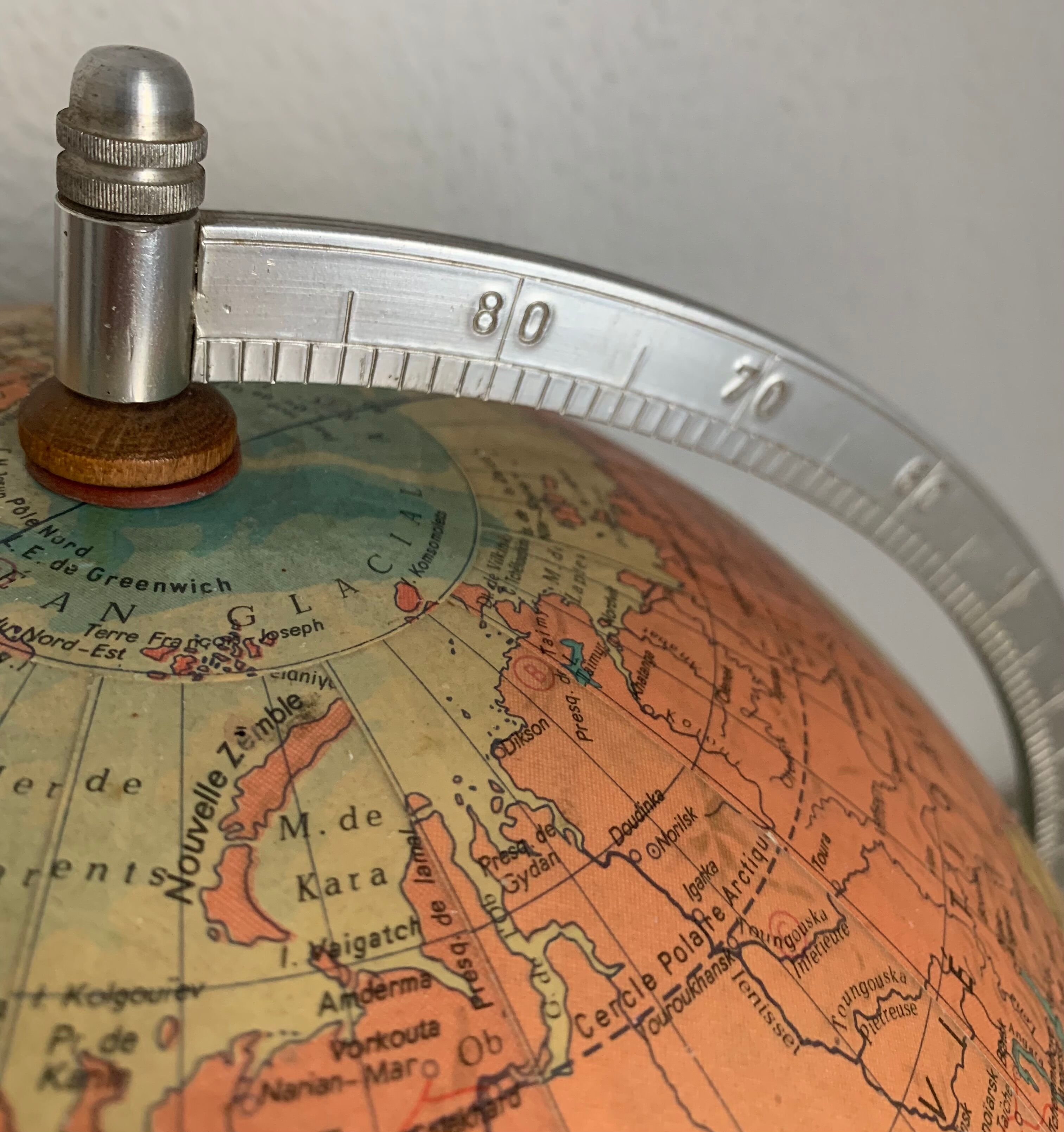 Vintage globe 1973 terrestrial Räth ex-GDR - 47 cm