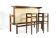 1970's home bar with 2 stools - vintage danish design mid century modern
