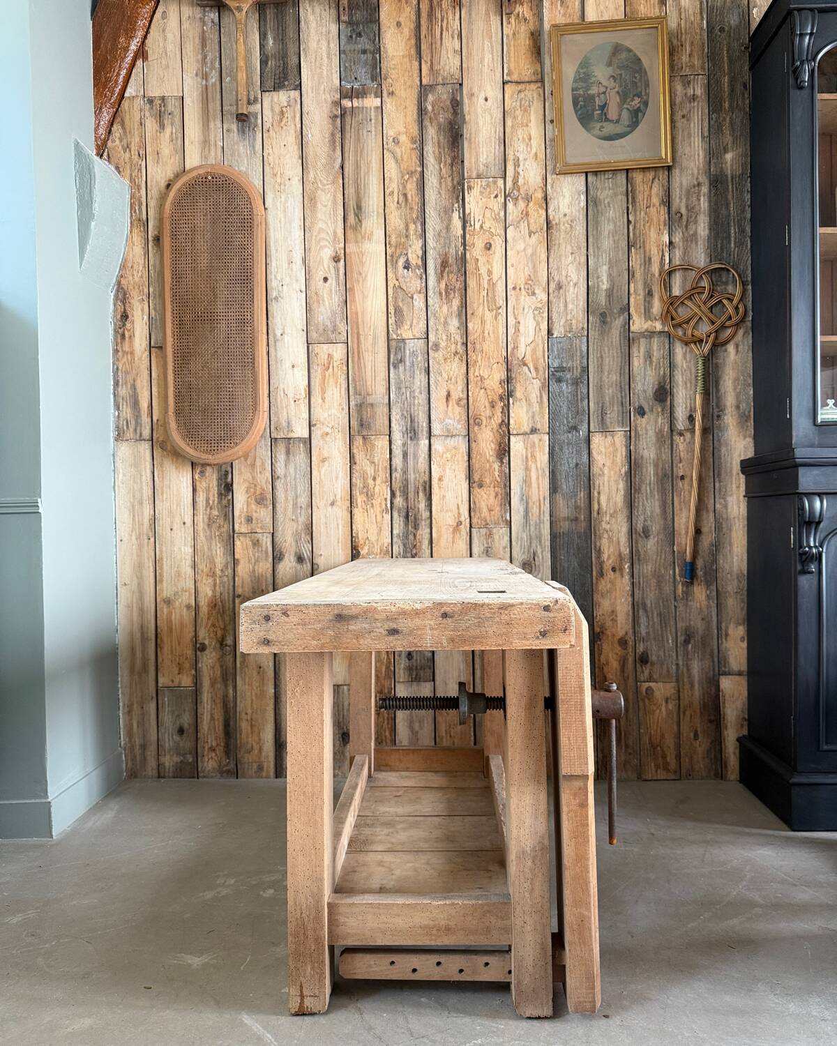 Renovated old workbench