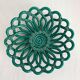 Vintage Vallauris green woven ceramic fruit bowl