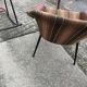 Mid-Century brown armchair in metal and upholstery fabric, VEB Waldheim 1960s