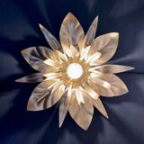 Vintage wall lamp golden leaves