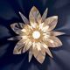 Vintage wall lamp golden leaves