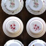 6 small paired plates Badonviller Saint Amand Luzin Digoin Sarreguemines