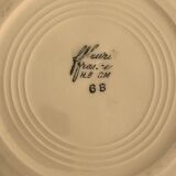3 hollow plates model Fleuri, HBCM, Creil Montereau, 1950