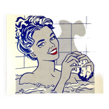 Original pop-art poster, reissue by Roy Lichtenstein "woman in bath 1963"