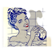 Original pop-art poster, reissue by Roy Lichtenstein "woman in bath 1963"