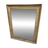 19th century gilt mirror with flowers and foliage decor