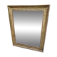 Miroir dore decor de fleurs et de feuillage du xix ème siecle