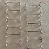 12 knife holders with metal bead decoration