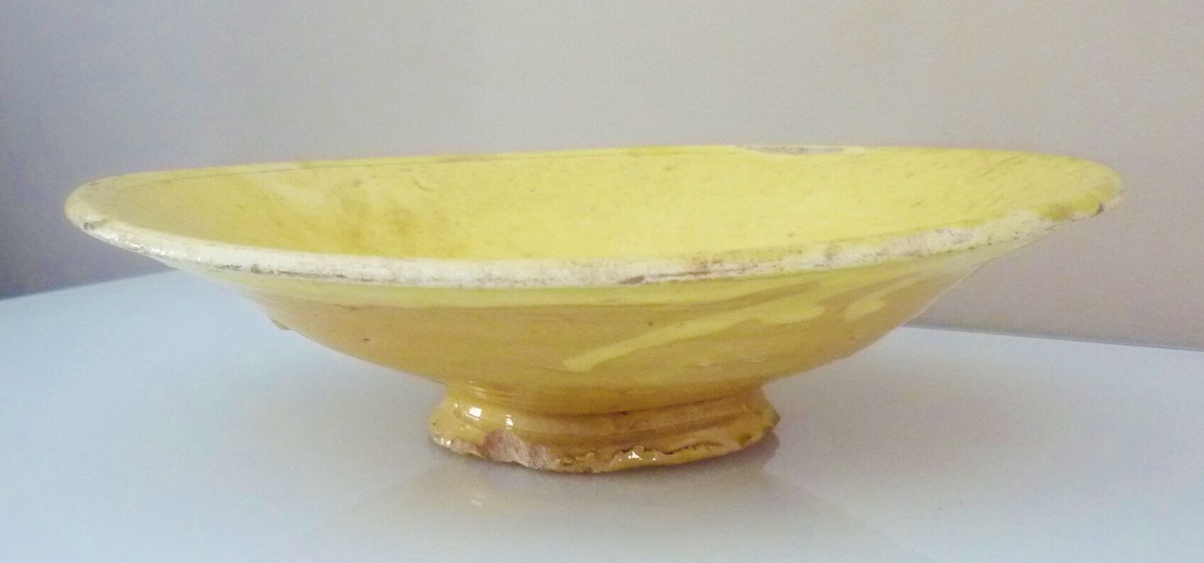 Dish, old omelette turn, nineteenth, glazed terracotta, south of the France
