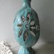 Flower Camos Vallauris 70s ceramic lamp