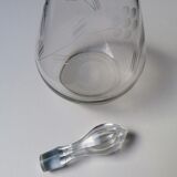 Carafe verre ancien ciselé