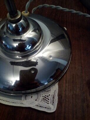 Art deco chrome metal desk lamp 30