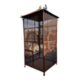 Handcrafted wrought iron aviary